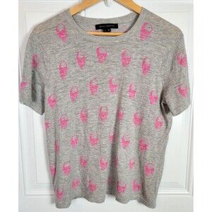 Skull Cashmere Short Sleeve Cotton T-Shirt Size S